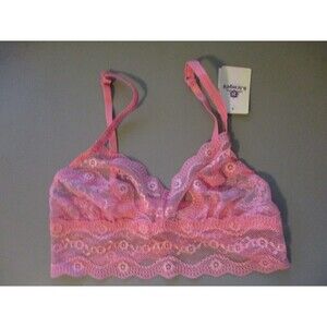 B.TEMPT'D By Wacoal Lace Kiss Bralette 910182 Sz S Pink Lingerie Sexy Wireless
